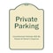 Signmission Designer Series-Private Parking Unauthorized Vehicles Will Be Towed Owner E, 24" x 18", TG-1824-9776 A-DES-TG-1824-9776 - alternate 1